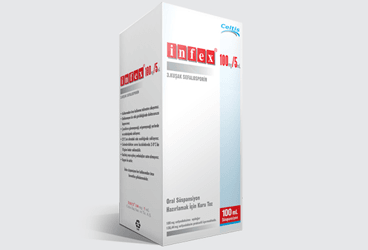 INFEX 100 mg/5 ml oral süspansiyon hazırlamak için kuru toz 100 ml kutu görseli