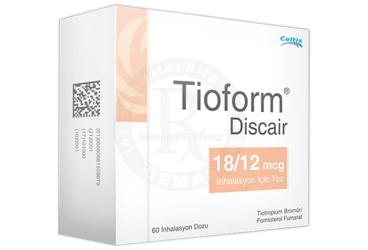 TIOFORM DISCAIR 18/12 mcg inhilasyon için toz 60 doz kutu görseli