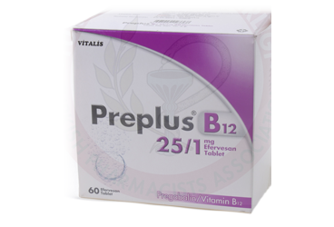 PREPLUS B12 25/1 mg 60 efervesan tablet kutu görseli