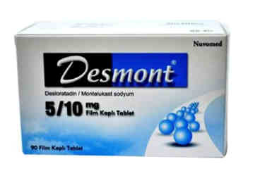 DESMONT 5/10 mg 90 film kaplı tablet kutu görseli