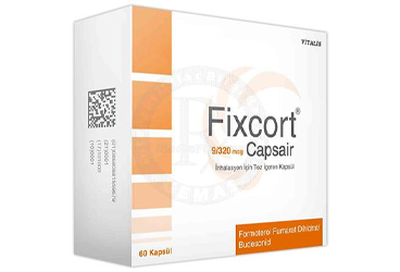 FIXCORT 320/9 mcg inhilasyon için toz içeren kapsül (60 kapsül) kutu görseli