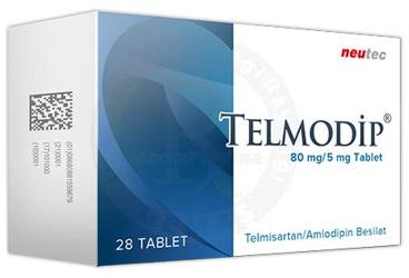 TELMODIP 80 mg/5 mg 28 tablet kutu görseli