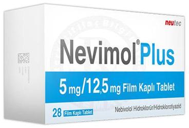 NEVIMOL PLUS 5/12.5 mg 28 film kaplı tablet { Ulugaylar } kutu görseli