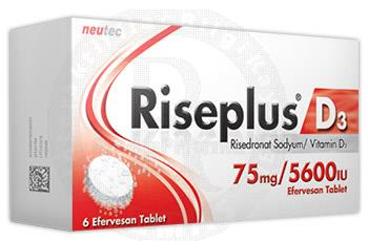 RISEPLUS D3 75 mg/5600 IU 6 efervesan tablet kutu görseli