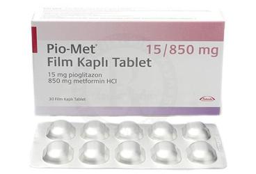 PIO-MET 15/850 mg 30 film tablet kutu görseli