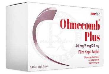 OLMECOMB PLUS 40 mg /5 mg /25 mg film kaplı tablet (28 tablet) kutu görseli