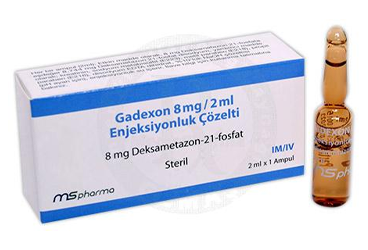 GADEXON 8 mg/2 ml IM/IV enj. çöz. içeren ampül kutu görseli