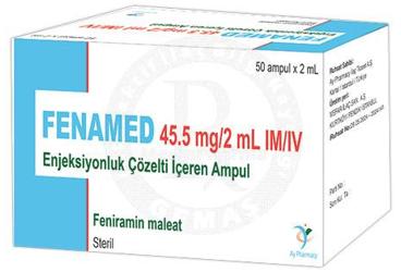 FENAMED 45.5 mg/2 ml IM/IV enj. çöz. içeren 50 ampül kutu görseli