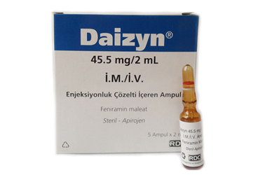 DAIZYN 45.5 mg/2 ml IM/IV enjeksiyonluk çözelti içeren 5 ampül kutu görseli