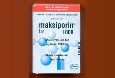 MAXICILIN 1000 mg IM enjeksiyonluk toz içeren flakon kutu görseli