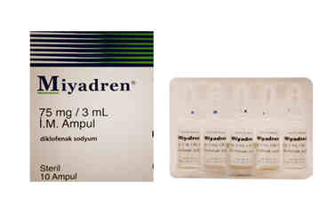 MIYADREN 75 mg/3 ml 10 ampül kutu görseli