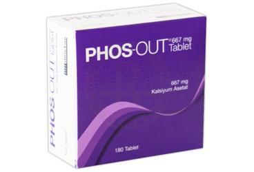 PHOS-OUT 667 mg 180 tablet kutu görseli
