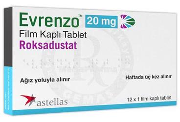 EVRENZO 20 mg film kaplı tablet (12 adet) kutu görseli