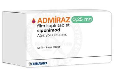 ADMIRAZ 0.25 mg film kaplı tablet (12 tablet) kutu görseli