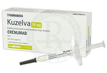 KUZELVA 70 mg enjeksiyonluk çözelti içeren kullanımahazır enjektör (1 enjektör) kutu görseli