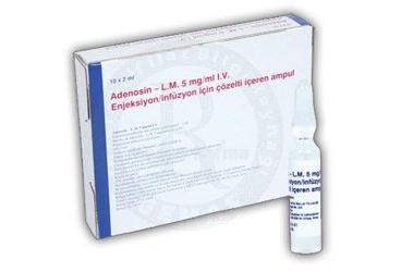 ADENOSIN-L.M. 5 mg/ml enj/inf. için çöz. içeren 2 ml 10 ampül kutu görseli