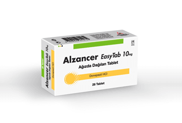 ALZANCER EASYTAB 10 mg 28 ağızda dağılan tablet kutu görseli
