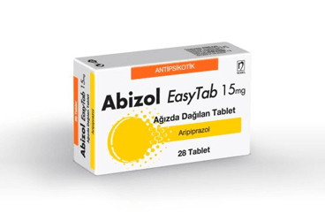 ABIZOL EASYTAB 15 mg 28 ağızda dağılan tablet kutu görseli