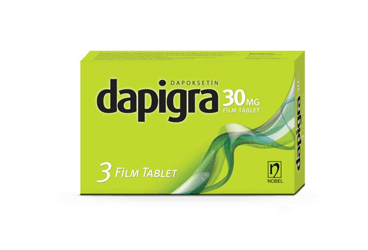 DAPIGRA 30 mg 3 film tablet kutu görseli