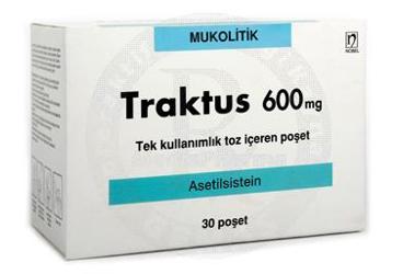 TRAKTUS 600 mg tek kullanımlık toz içeren 30 saşe kutu görseli