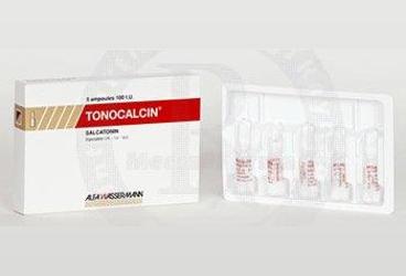 TONOCALCIN 100 IU IM/IV SC çöz. içeren 5 ampül kutu görseli