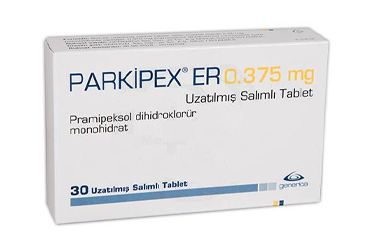 PARKIPEX ER 0.375 mg uzatılmış salınımlı 30 tablet kutu görseli