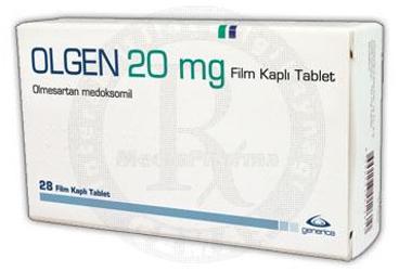 OLGEN 20 mg 28 film kaplı tablet kutu görseli