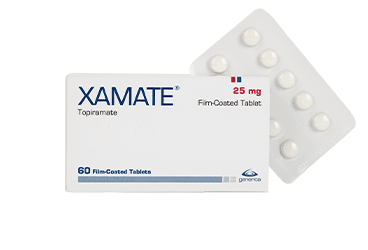 XAMATE 25 mg 60 film kaplı tablet kutu görseli