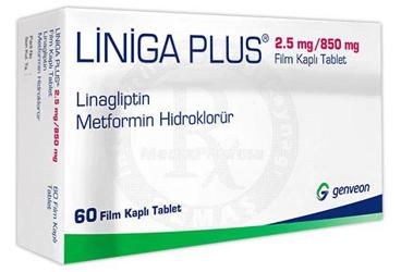 LINIGA PLUS 2.5 mg/850 mg film kaplı tablet (60 adet) kutu görseli
