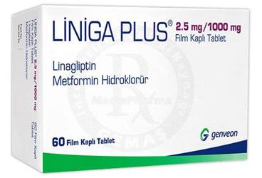 LINIGA PLUS 2.5 mg/1000 mg film kaplı tablet (60 adet) kutu görseli