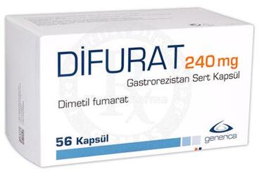 DIFURAT 240 mg GASTROREZISTAN sert kapsül (56 kapsül) kutu görseli