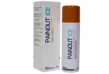 PAINOUT ICE %1 deriye uygulanacak sprey çözelti (100 ml) kutu görseli