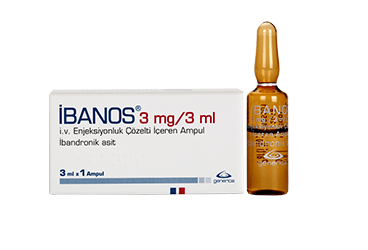 IBANOS 3 mg/3 ml IV enjeksiyonluk çözelti içeren 1 ampül kutu görseli