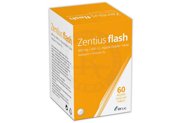 ZENTIUS FLASH 600 mg /400 I.U. ağızda dağılan tablet (60 tablet) kutu görseli