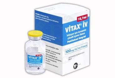 VITAX 100 mg/16.7 ml IV infüzyon için steril konsantre çözelti içeren 1 flakon { Medek } kutu görseli