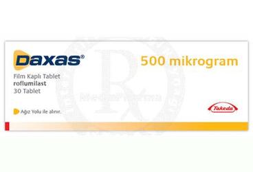 DAXAS 500 mcg 30 film tablet kutu görseli