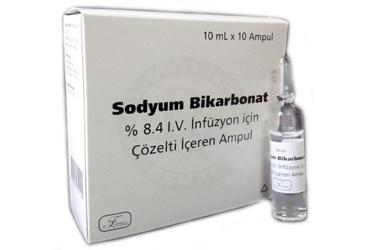 SODYUM BIKARBONAT %8.4 IV infüzyon için çözelti içeren 10 ampül kutu görseli