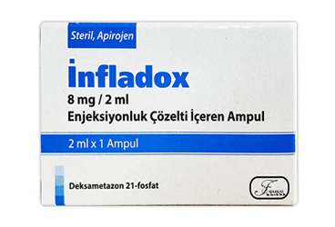 INFLADOX 8 mg/ 2ml enjeksiyonluk çözelti içeren 1 ampül kutu görseli