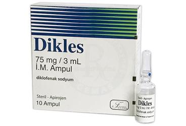 DIKLES 75 mg/3 ml IM ampül (10 ampül) kutu görseli