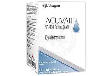 ACUVAIL % 0.45 göz damlası çözelti (30 flakon) kutu görseli