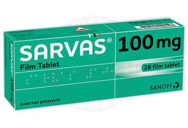 SARVAS 100 mg 28 film tablet kutu görseli