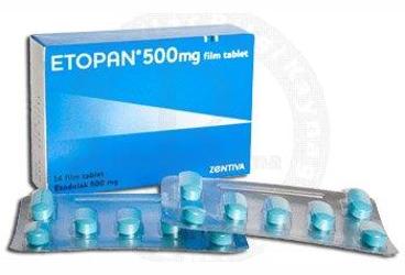 ETOPAN 500 mg 14 film tablet kutu görseli
