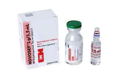 NOVOSEF 1000 mg IM 1 flakon kutu görseli