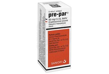 PREPAR 5 ml 50 mg 1 ampül kutu görseli