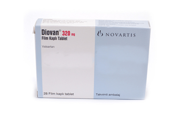 DIOVAN 320 mg 28 film kaplı tablet kutu görseli