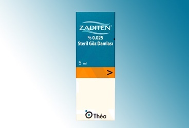 ZADITEN % 0.025 steril göz damlası 5 ml {Novartis} kutu görseli