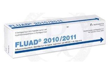 FLUAD 0.5 ml IM enjeksiyon için süspansiyon içeren kullanıma hazır enjektör kutu görseli
