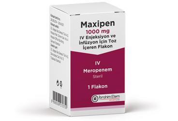MAXIPEN 1 gr IV enjeksiyon ve infüzyon için toz içeren 1 flakon kutu görseli