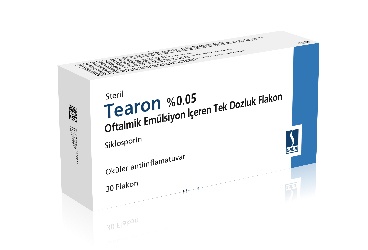 TEARON %0.05 oftalmik emülsiyon içeren tek dozluk 30 flakon kutu görseli