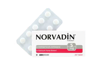 NORVADIN 5 mg 20 tablet kutu görseli